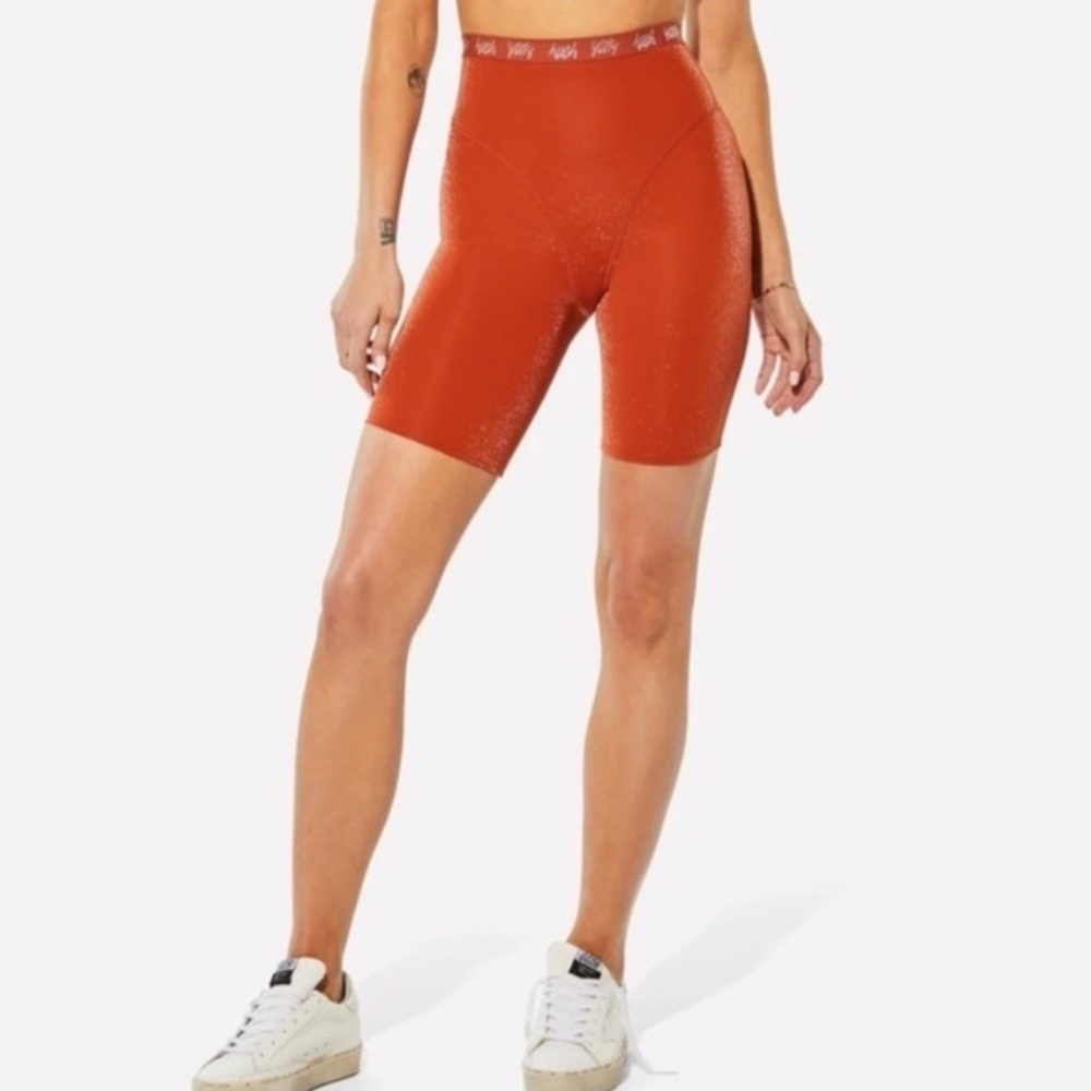 YITTY Spotlight Shaping High Waist Shorts Shimmered Baddest Brown Size M